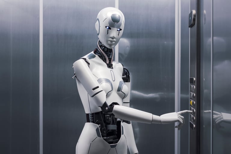 Humanoid robot in corporate environment - business automation